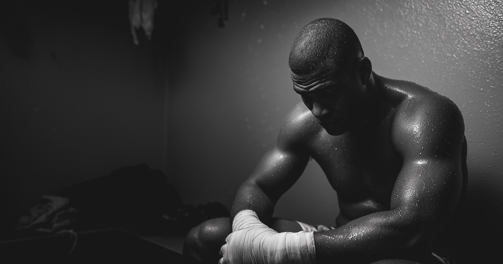Fighter in action